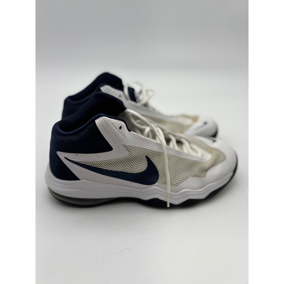 Nike Air Audacity Mens Basketball Shoes White Navy Blue Mid Top 800069-104 11.5 main image 3